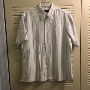 Via Europa Men’s Stripe Short Sleeve Shirt